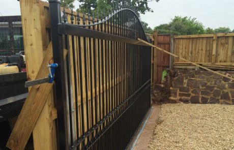 ‘The Southville’ – Steel Decorative Bell Top Automated Sliding Gates Bristol