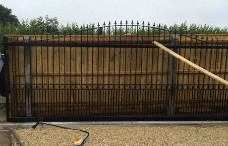 ‘The Southville’ – Steel Decorative Bell Top Electric Sliding Gates Bristol
