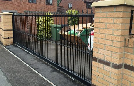 Steel Decorative Straight Top Automatic Gate Installers in Bristol UK