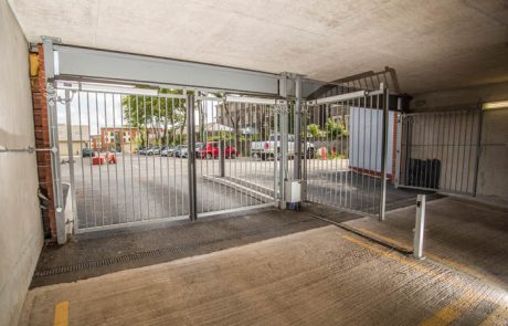 underground car park electric gates Cabot Circus