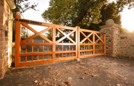Hardwood Solid Swing automated Gate Installers Bristol