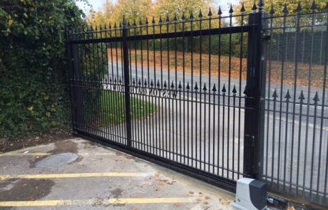 Steel Decorative Straight Top Automatic Gate Installers Bristol UK