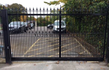 Steel Decorative Straight Top Automatic Gate