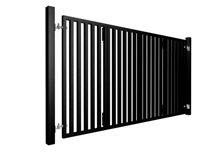 Metal Vertical Square Section Bi-Fold Gate | ELEX GATES