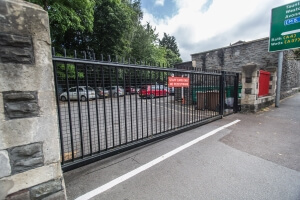 steel commercial school education facility fencing automated gates palisade bristol